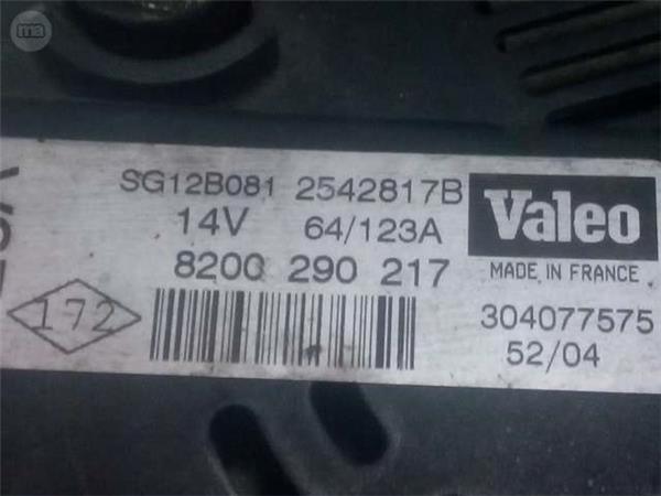 Alternador renault nissan 1.9dci 2.0 - 8200290217