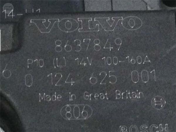 ALTERNADOR VOLVO S80 2.8 2.9 3.0 - 0124625001