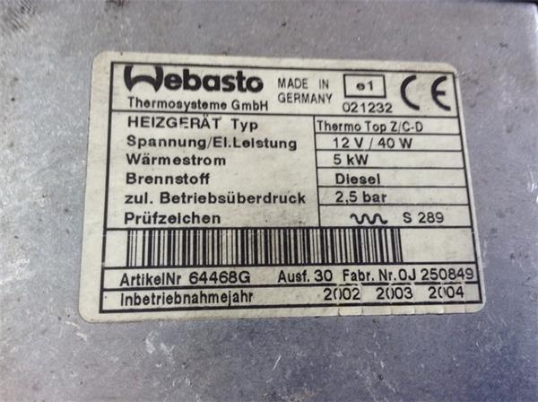 Calefaccion auxiliar webasto 64128380998 - 64128380998