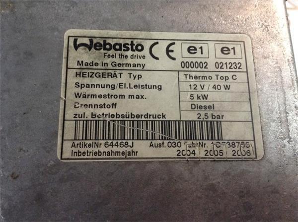 Calefaccion auxiliar webasto 64128380998 - 64128380998