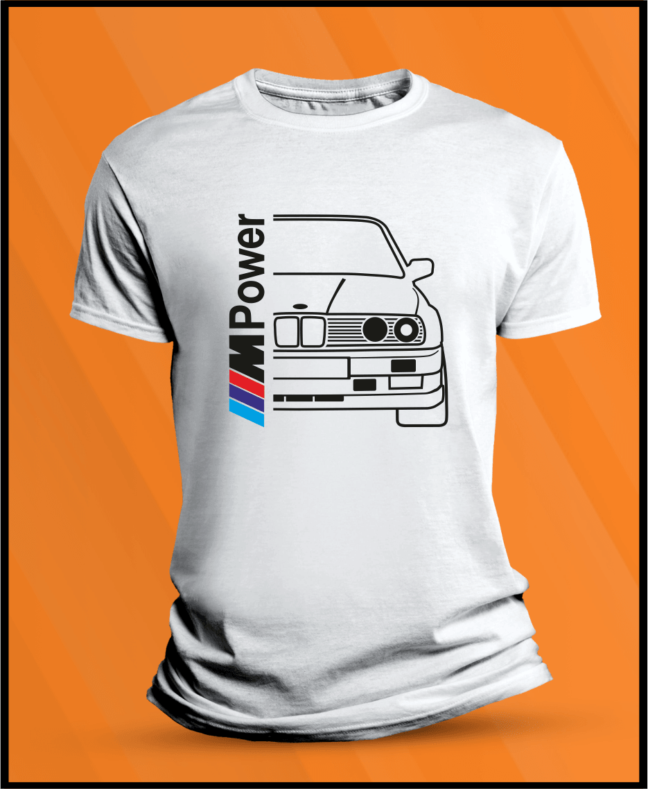 Camiseta manga corta Bmw Serie 3 E30 MPower - AutoRR 