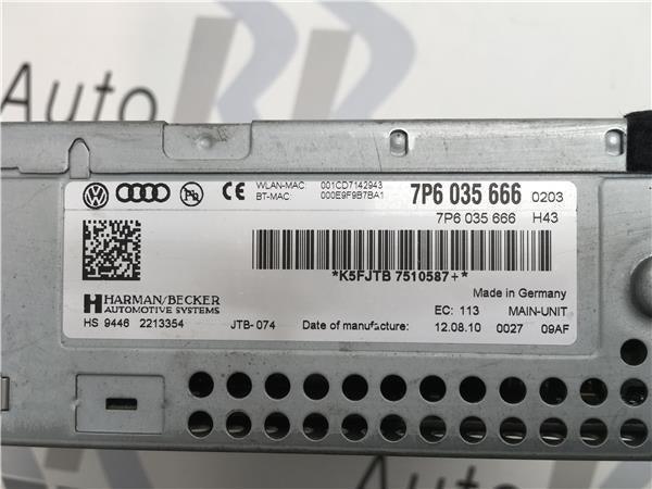 Cargador cd/cd/dvd/gps vw touareg - 7p6035666