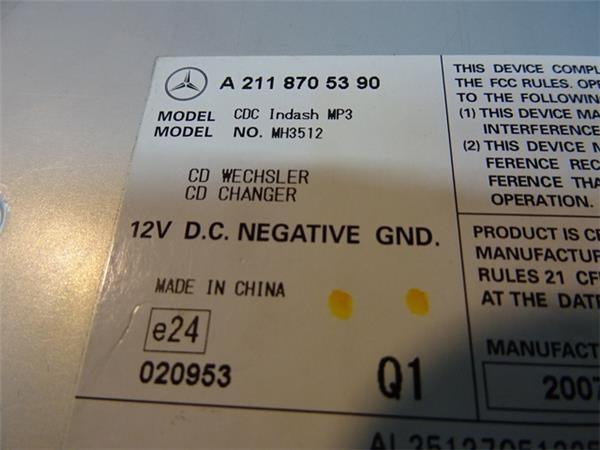 Cargador de cd mercedes w211 w219 - a2118705390