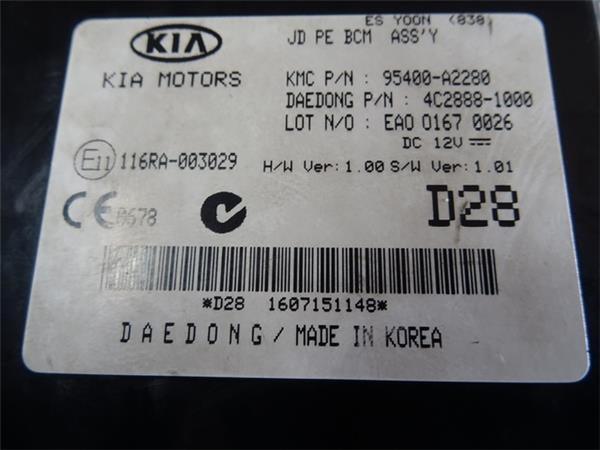 Centralita confort kia ceed 95400a2280 - 95400a2280