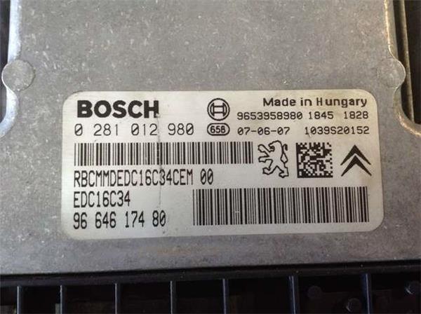 Centralita ecu citroen 0281012980 - 0281012980