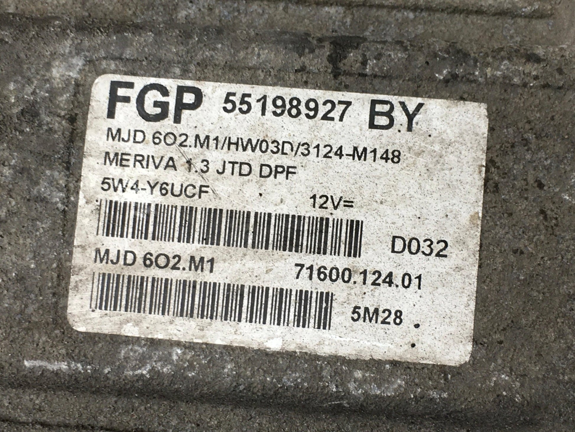 Centralita ECU Opel MJD602M1 - 55198927