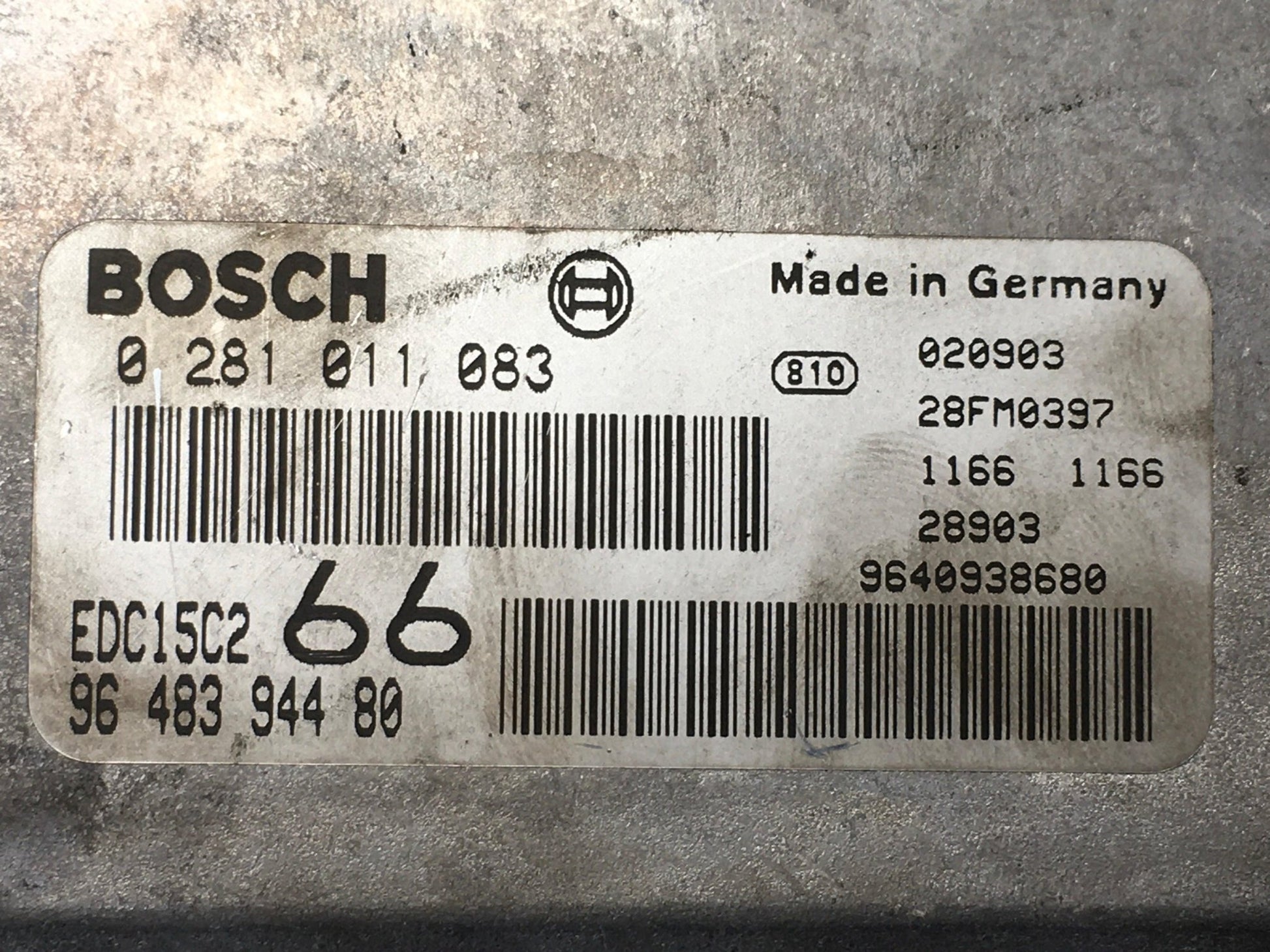 Centralita ECU PSA EDC15C2 - 0281011083