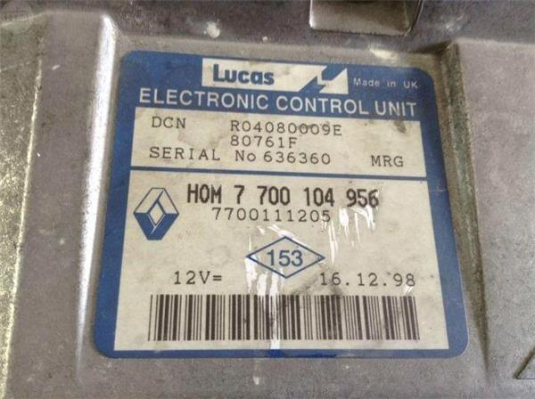 Centralita ecu renault 7700104956 - 7700104956