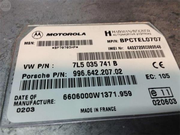 Centralita telefono porsche motorola - 7l5035741b
