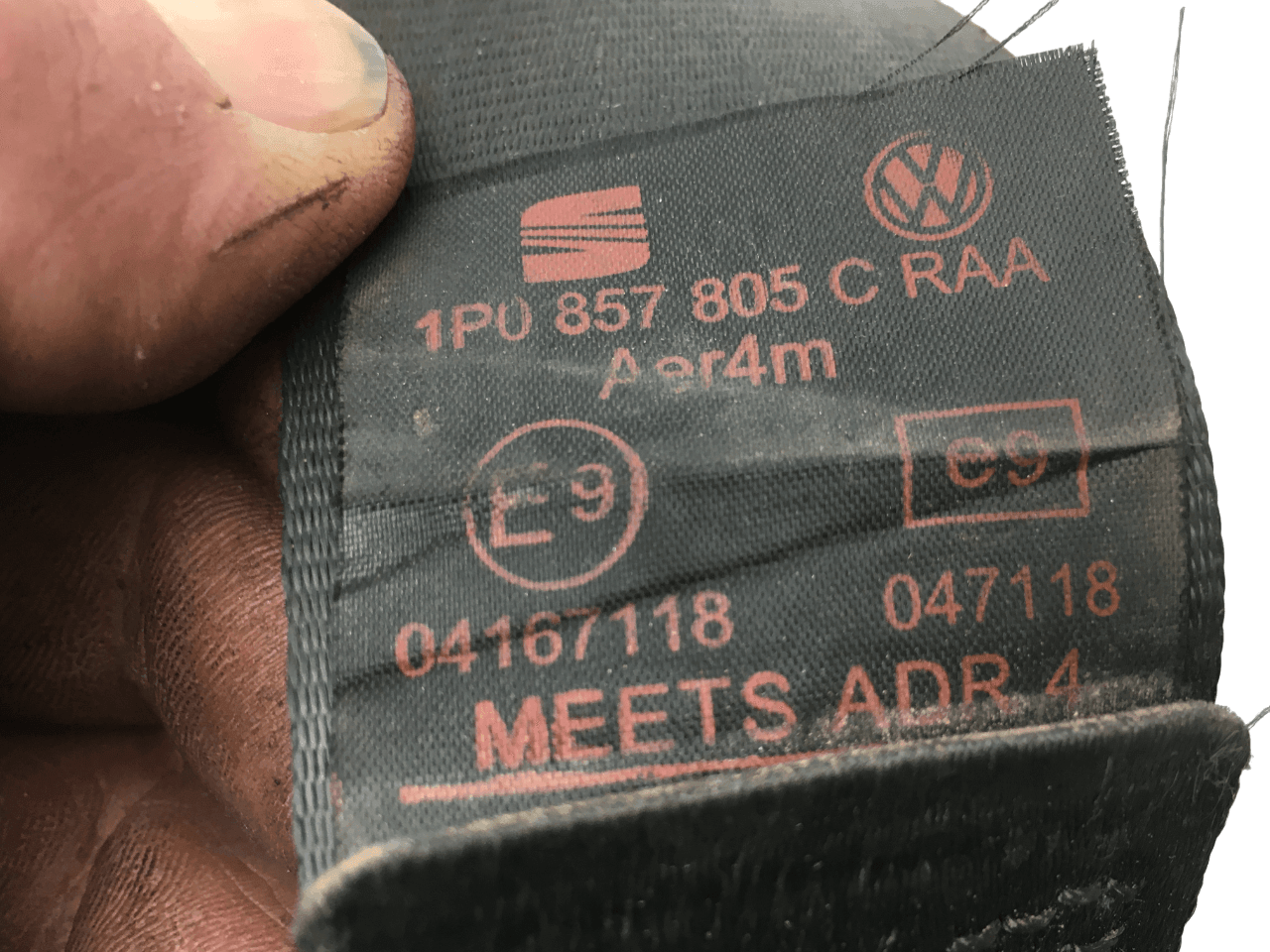 Cinturon trasero IZQ Seat Leon II 1p - 1P0857805C