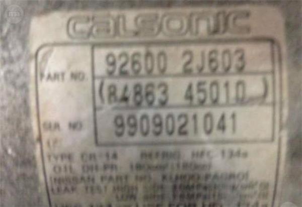 Compresor ac nissan primera 2.0td - 92600-2j603
