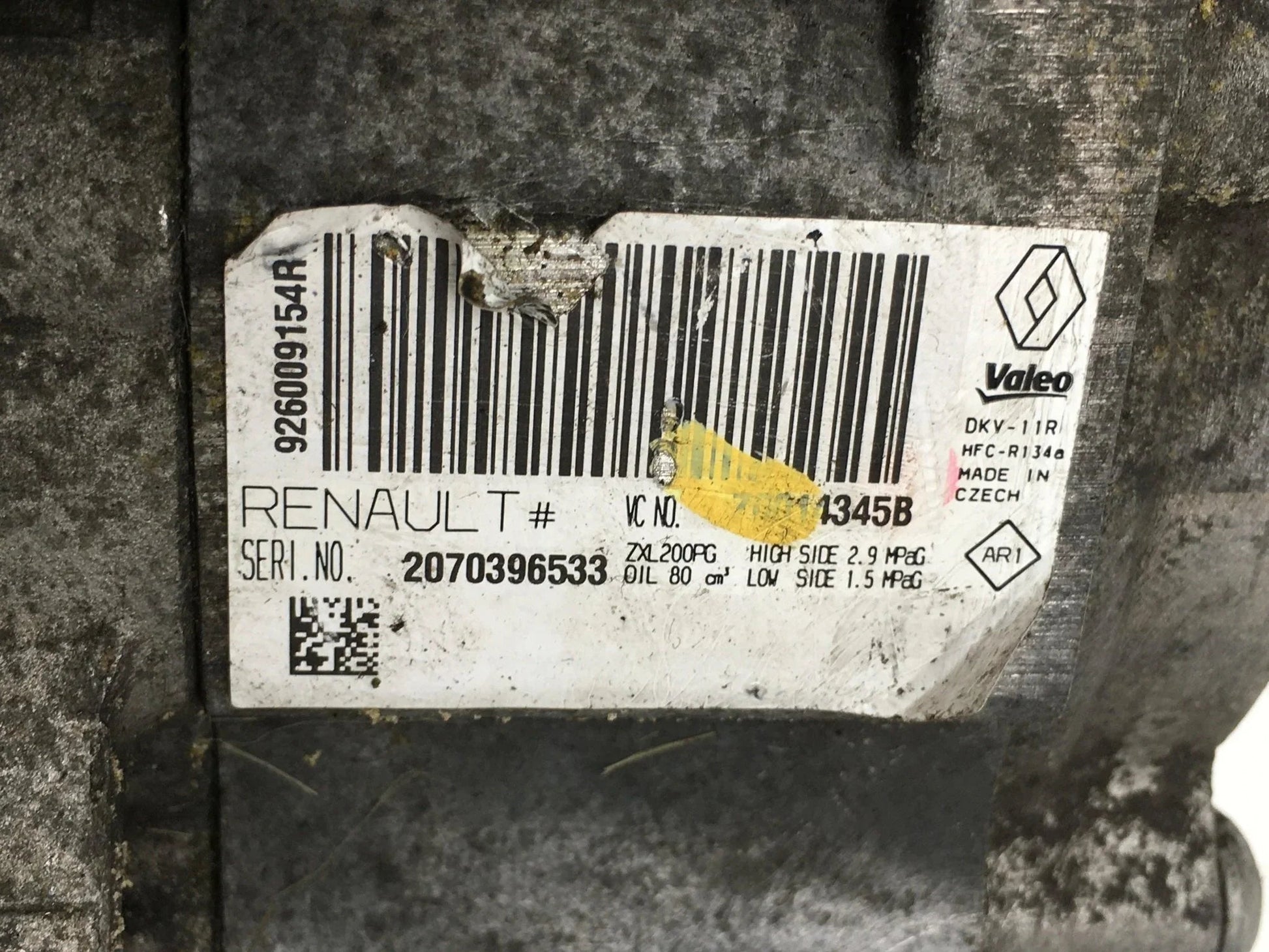 Compresor A/C Renault Dacia 926009154r