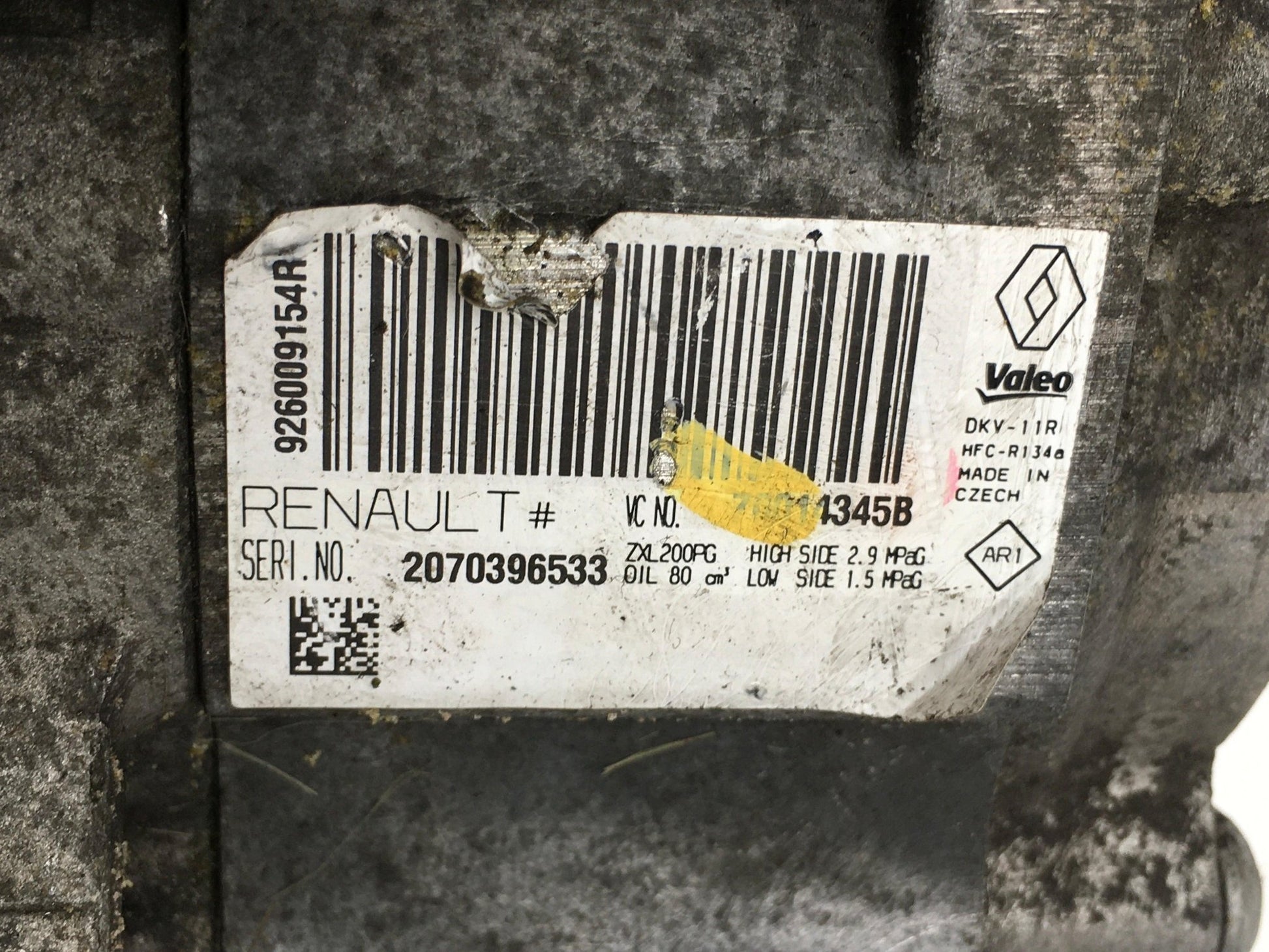 Compresor A/C Renault Dacia 926009154r - 926009154r