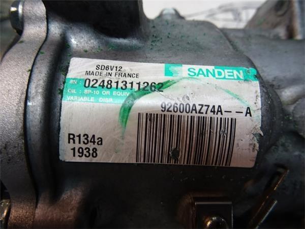 Compresor renault nissan 92600az74a - 92600az74a