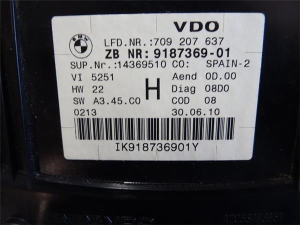 Cuadro de instrumentos bmw x1 e84 - 9187369-01