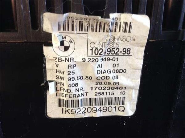 Cuadro instrumentos bmw e81 e87 9220949 - 9220949