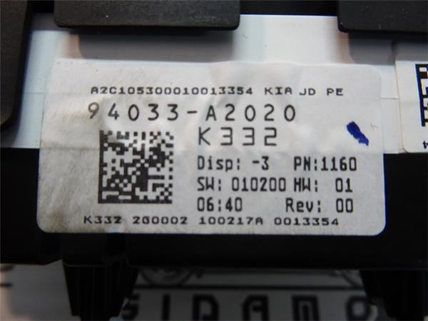 Cuadro instrumentos kia ceed iii crdi - 94033a2020