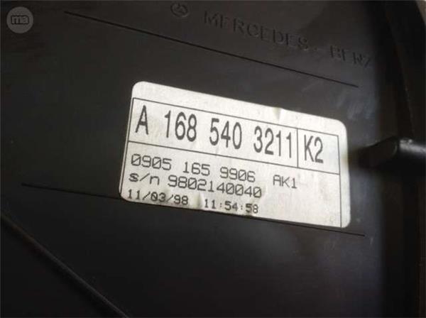 Cuadro instrumentos mercedes a w168 - a1685403211