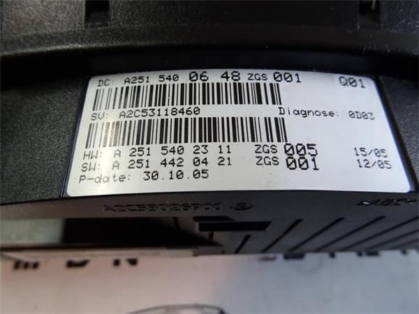 Cuadro instrumentos mercedes a2515400648 - a2515400648