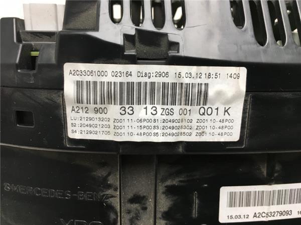 Cuadro instrumentos Mercedes E W212 a212