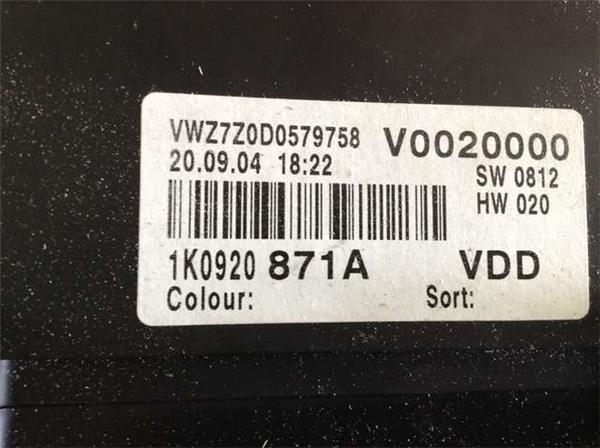Cuadro instrumentos volkswagen golf v - 1k0920871a