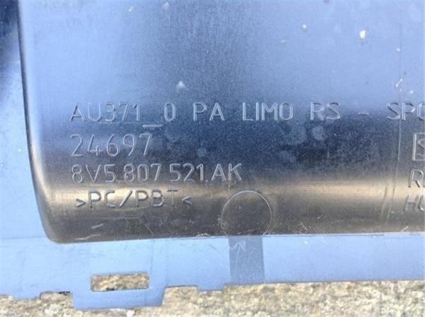 Difusor trasero audi rs3 8v rivete plata - 8v5807521ak