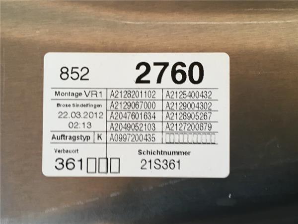 Elevalunas delantero dcho Mercedes E W21 - A2128201102