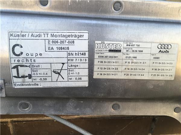 Elevalunas delantero derecho Audi TT 8N - 8n8837730