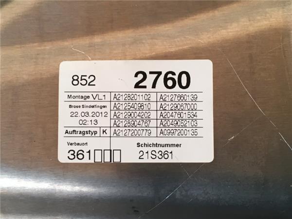 Elevalunas delantero izq Mercedes E W212 - A2128201102