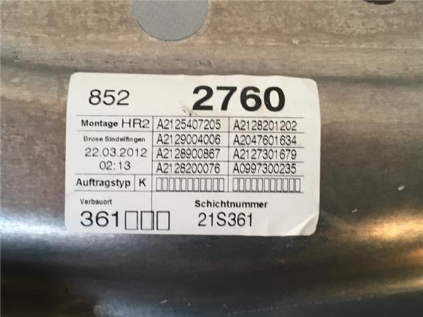 Elevalunas trasero dcho Mercedes E W212 - a2125407205