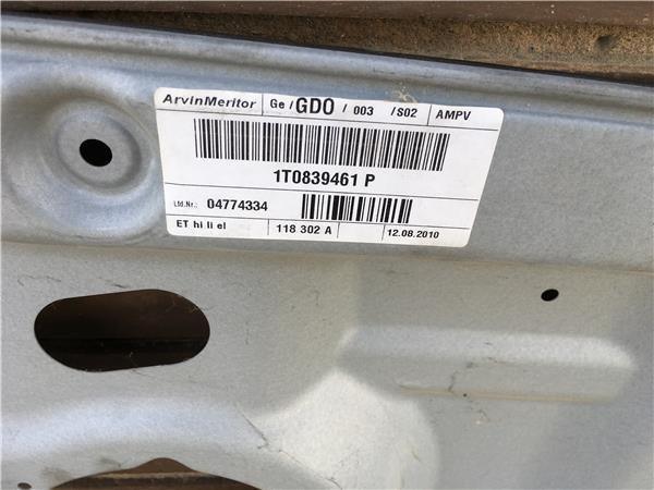 Elevalunas trasero Izq VW Touran 1T - 1t0839461p
