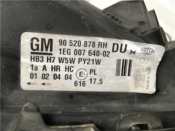 Faro derecho Opel Astra G