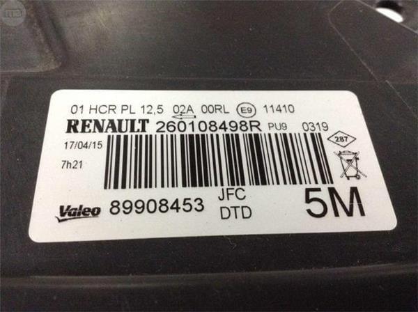 Faro derecho renault espace v full led - 89908453