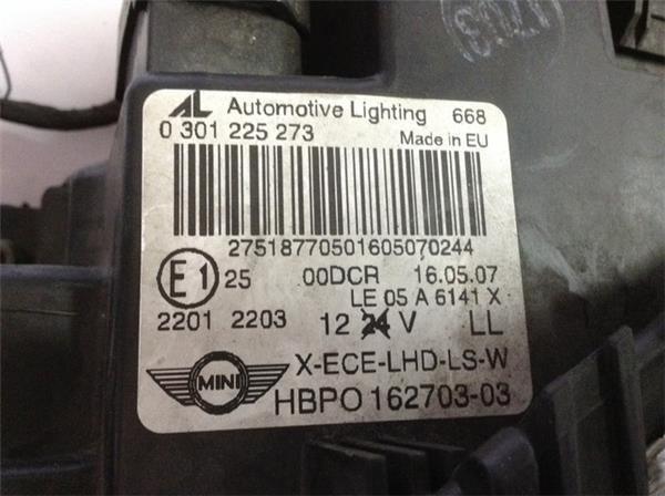 Faro izquierdo bi-xenon mini cooper r56 - 0301225273
