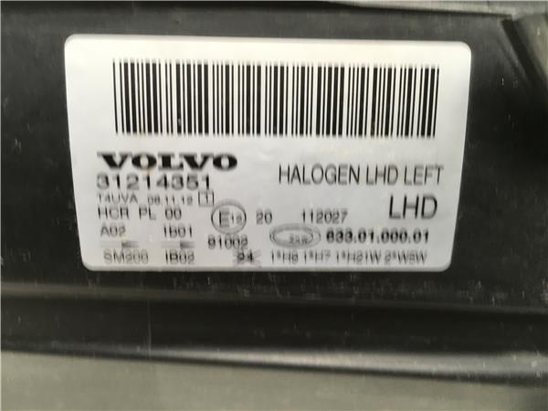 Faro izquierdo Volvo S80 II - 31214351