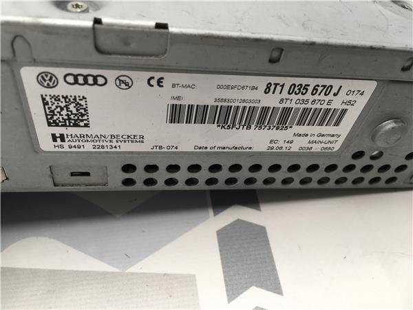 GPS Navegación Audi 8t1035670J