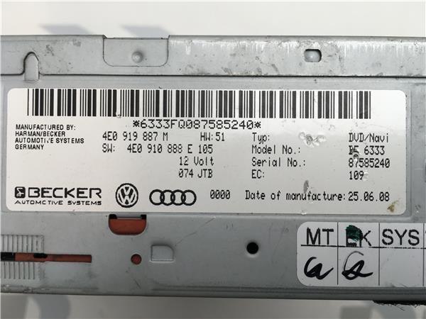 Lector dvd audi 4e0919887m