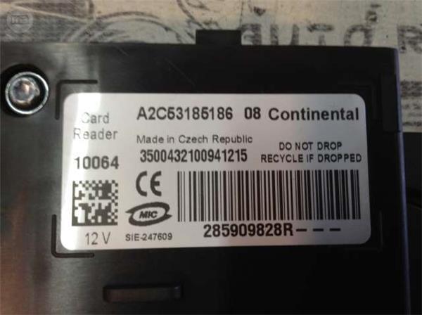 Lector tarjeta renault megane iii - a2c53185186