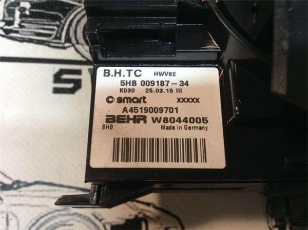 Mando climatizador smart fortwo w451 - a4519009701