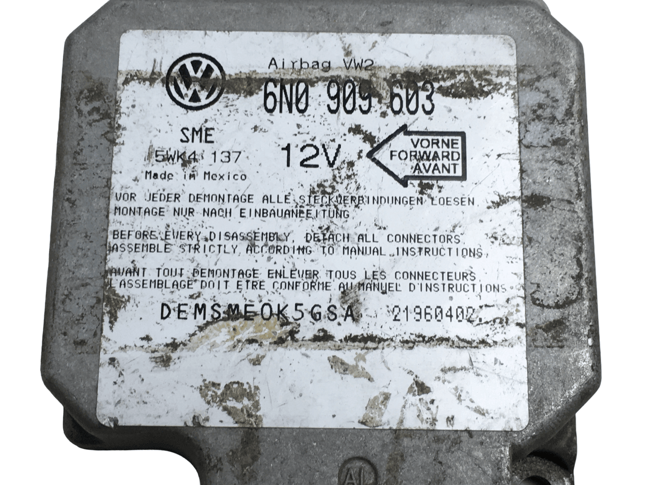 Modulo Airbag VW 6N0909603 - 6N0909603