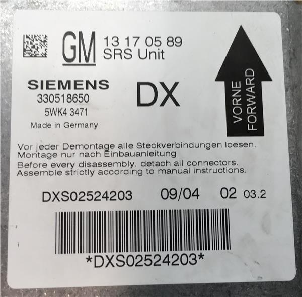 Modulo airbaig Opel Vectra C 13170589 - 13170589