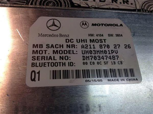 Modulo bluetooth mercedes e w211 - a2118702726