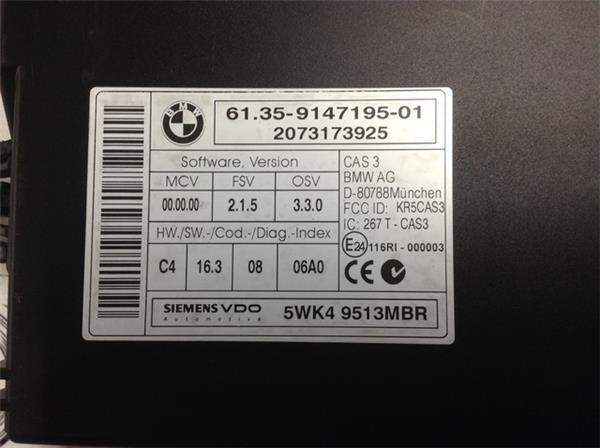 MODULO CAS3 BMW E90 E87 9147195 - 9147195-01