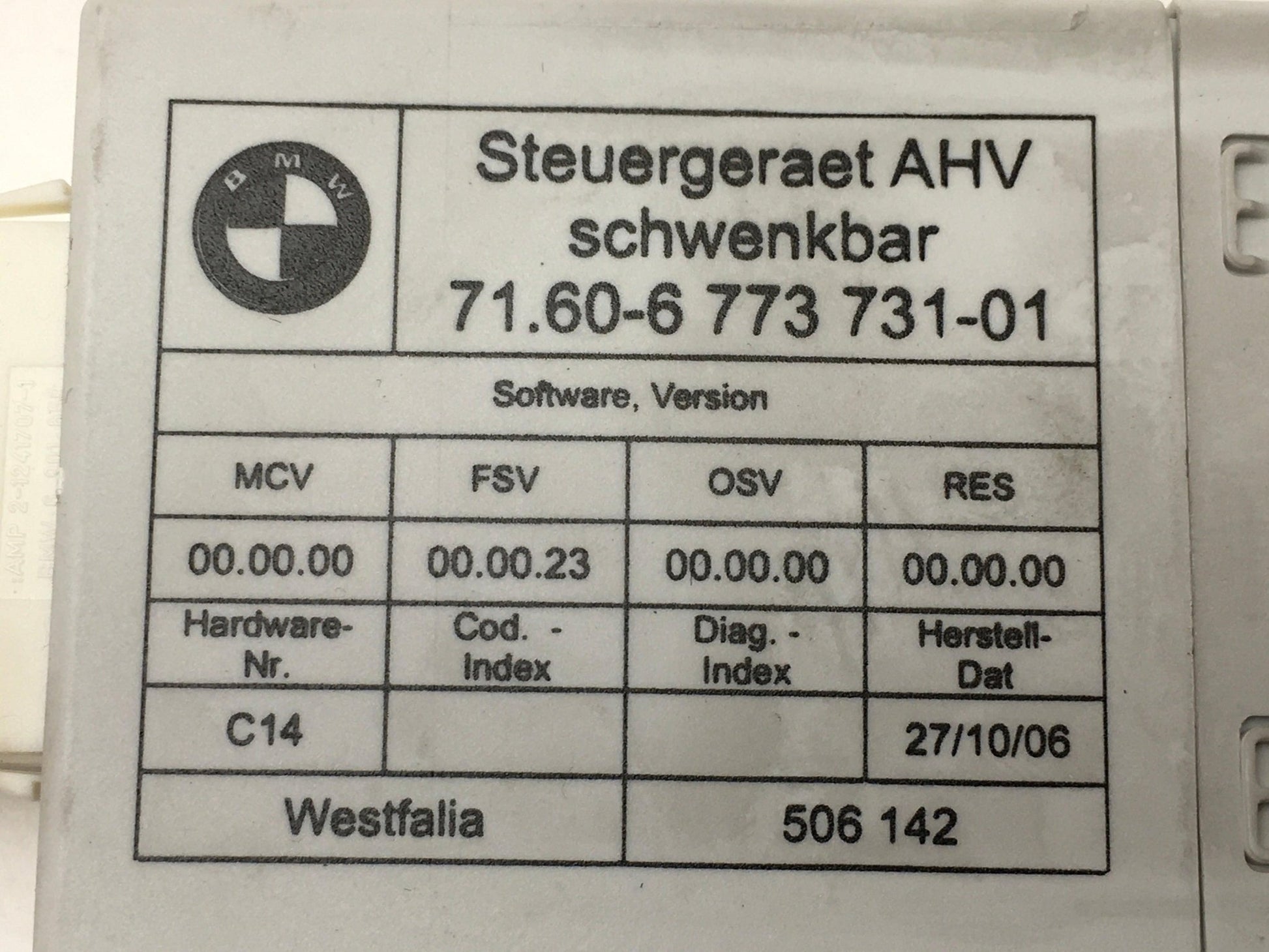 Modulo enganche BMW 6773731 - 6773731