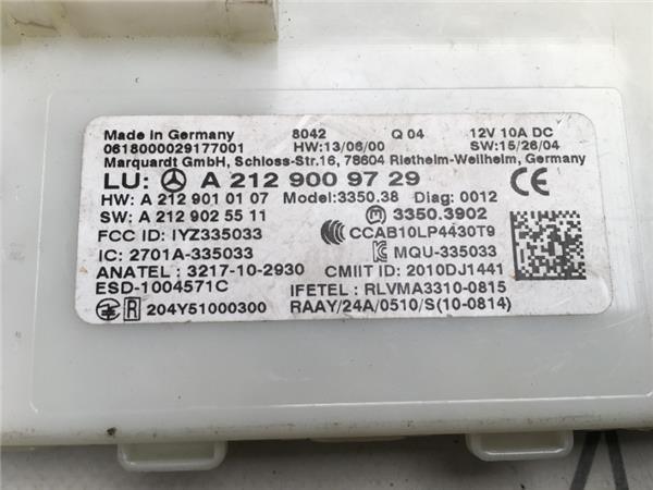 Modulo Keyless Mercedes a2129009729 - a2129009729