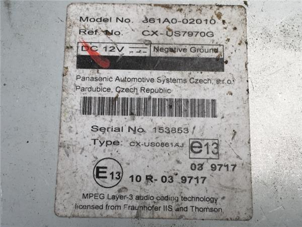 Modulo multimedia toyota 861a0-02010 - 861A002010