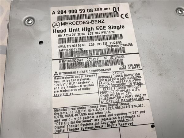 Modulo Navegador Mercedes a2049005908
