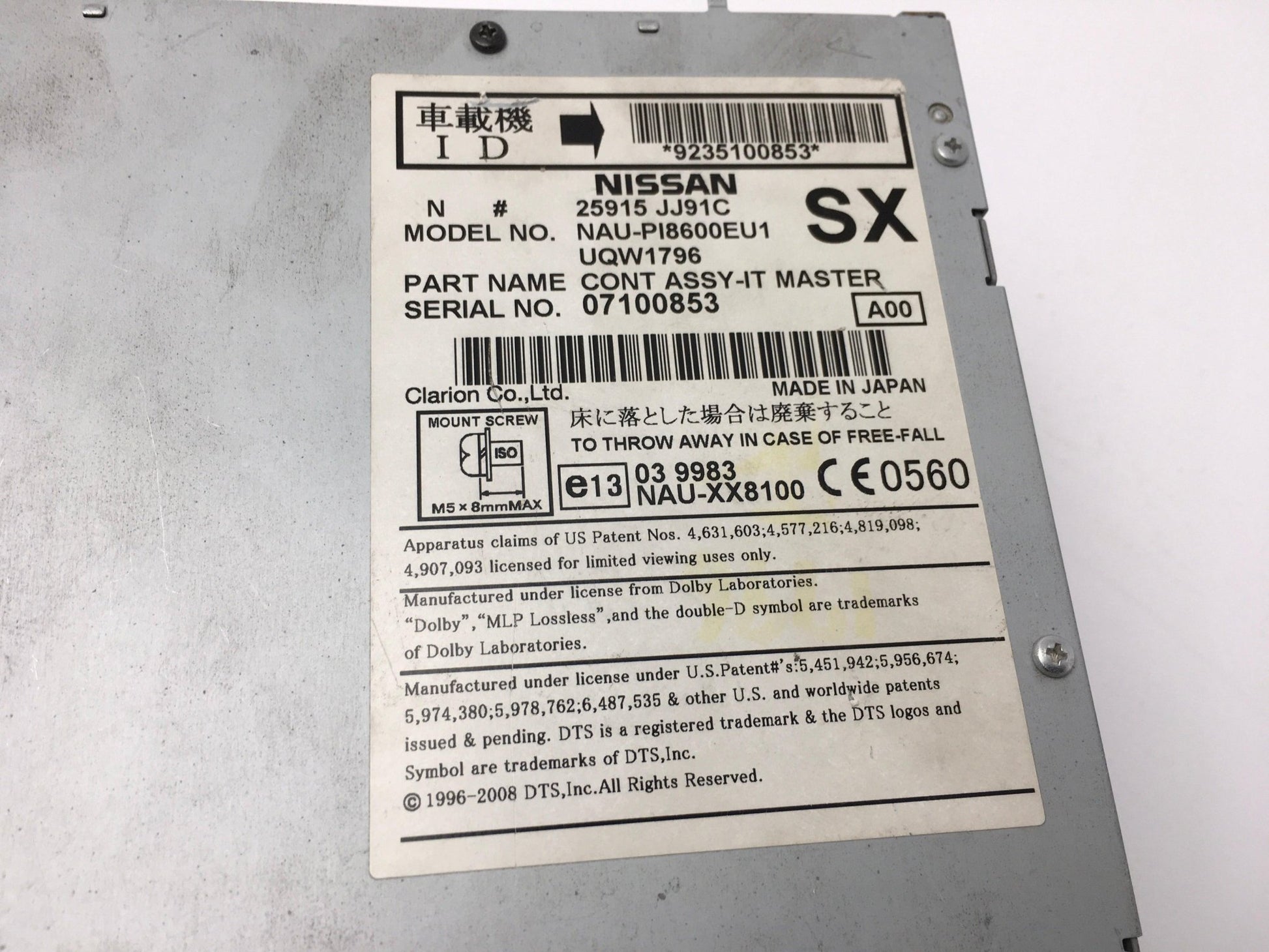 Modulo Navegador Nissan 25915JJ91C - 25915JJ91C