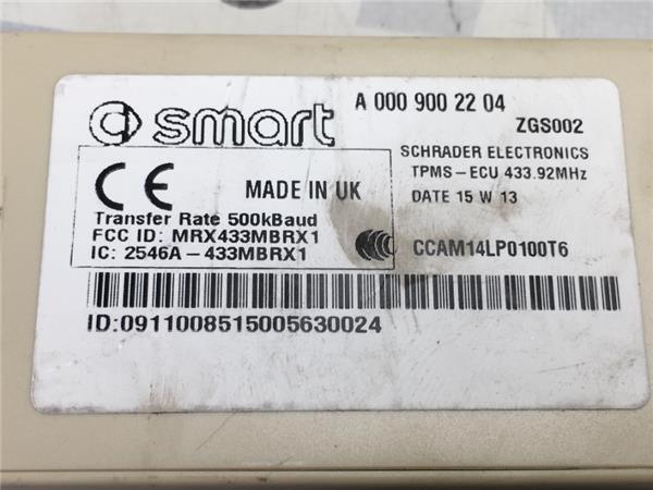 Modulo neumaticos Smart Fortwo W451 - a0009002204