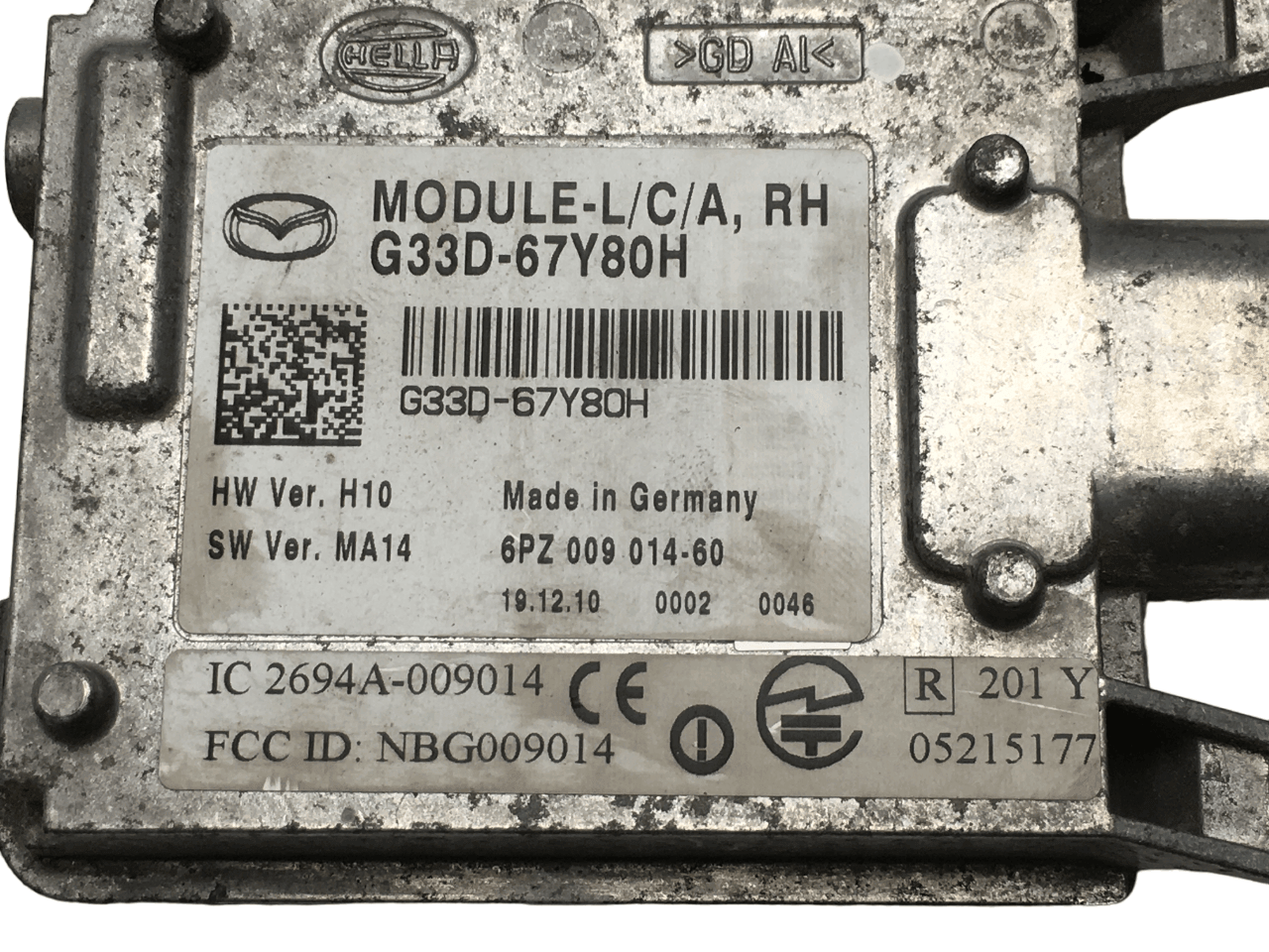 Modulo Radar Mazda G33D67Y80H - G33D67Y80H